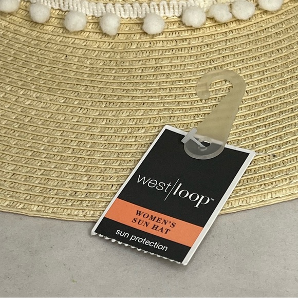 West Loop Women’s Sun Hat With Pom-Pom Trimmed Band One Size Fits Most NWT - Picture 6 of 7